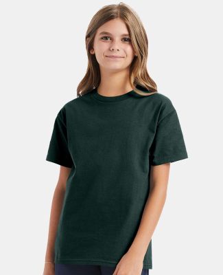 Hanes 5450 Authentic Tagless Youth T-shirt in Deep forest