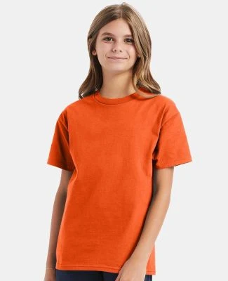 Hanes 5450 Authentic Tagless Youth T-shirt in Orange