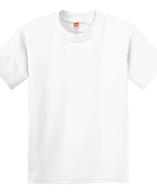 Hanes 5450 Authentic Tagless Youth T-shirt in White