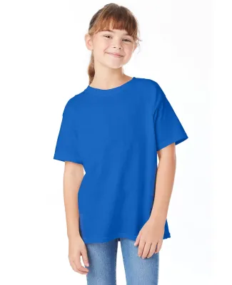 Hanes 5480 Heavyweight Youth T-shirt in Blue bell breeze