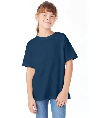 Hanes 5480 Heavyweight Youth T-shirt in Navy
