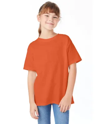 Hanes 5480 Heavyweight Youth T-shirt in Orange