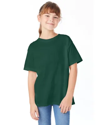 Hanes 5480 Heavyweight Youth T-shirt in Deep forest