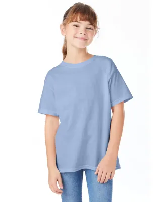 Hanes 5480 Heavyweight Youth T-shirt in Light blue