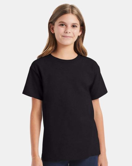 Hanes 5480 Heavyweight Youth T-shirt in Black