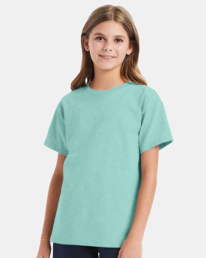 Hanes 5480 Heavyweight Youth T-shirt in Clean mint