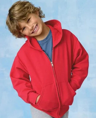 P480 Hanes® PrintPro®XP™ Comfortblend® Youth Hooded Full Zip Sweatshirt Catalog