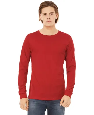 BELLA+CANVAS 3501 Long Sleeve T-Shirt in Red