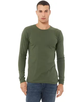 BELLA+CANVAS 3501 Long Sleeve T-Shirt in Military green