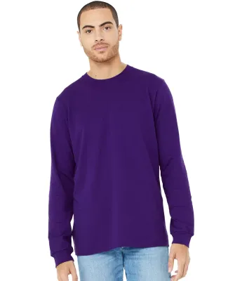 BELLA+CANVAS 3501 Long Sleeve T-Shirt in Team purple