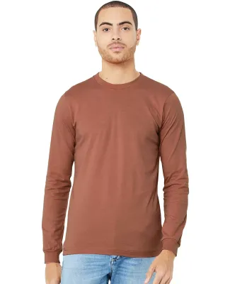BELLA+CANVAS 3501 Long Sleeve T-Shirt in Terracotta