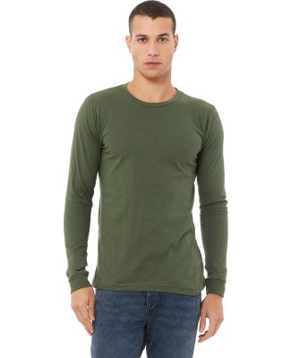 BELLA+CANVAS 3501 Long Sleeve T-Shirt in Military green
