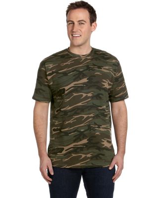 939 Anvil Ring Spun Camouflage Tee CAMOUFLAGE GREEN