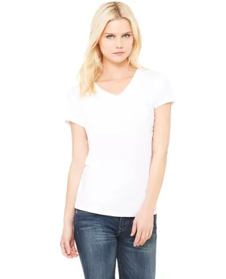 BELLA 6005 Womens V-Neck T-shirt in White