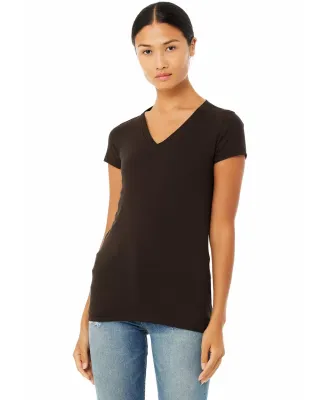 BELLA 6005 Womens V-Neck T-shirt in Brown