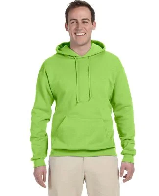 996M JERZEES NuBlend Hooded Pullover Sweatshirt in Neon green