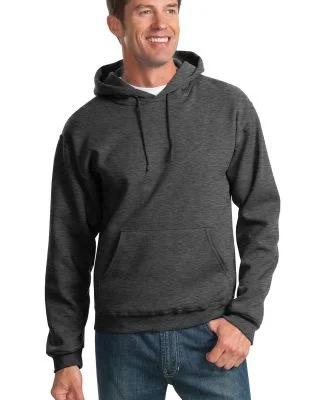 996M JERZEES NuBlend Hooded Pullover Sweatshirt in Black heather