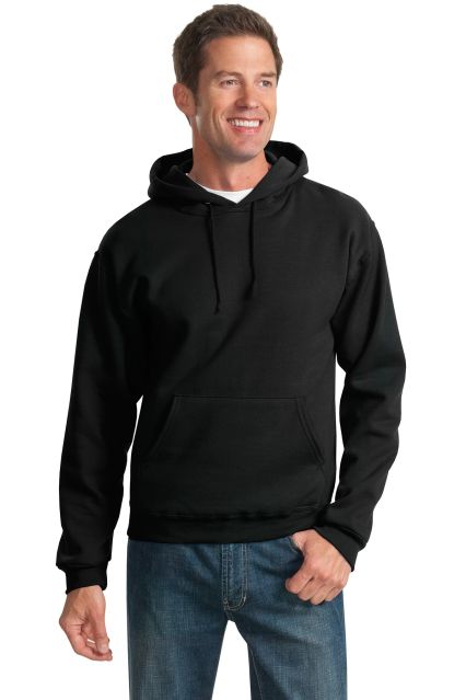 996M JERZEES NuBlend Hooded Pullover Sweatshirt in Black