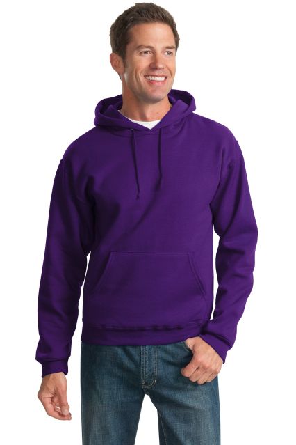996M JERZEES NuBlend Hooded Pullover Sweatshirt in Deep purple