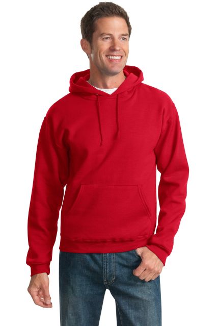 996M JERZEES NuBlend Hooded Pullover Sweatshirt in True red