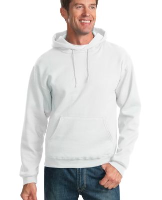 996M JERZEES NuBlend Hooded Pullover Sweatshirt in White