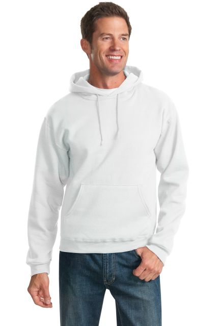 996M JERZEES NuBlend Hooded Pullover Sweatshirt in White