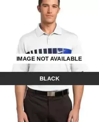 Nike Golf Dri FIT Chest Stripe Print Polo 443211 Black