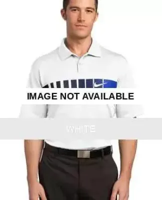 Nike Golf Dri FIT Chest Stripe Print Polo 443211 White