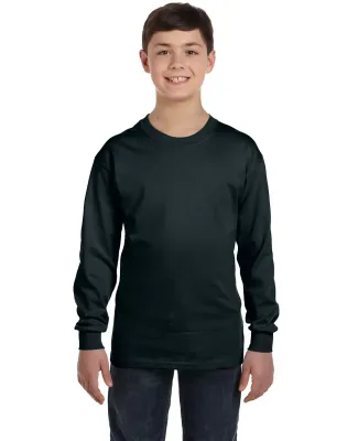 Hanes Youth Tagless 100 Cotton Long Sleeve T Shirt Black