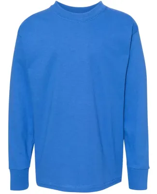 Hanes Youth Tagless 100 Cotton Long Sleeve T Shirt Blue Bell Breeze
