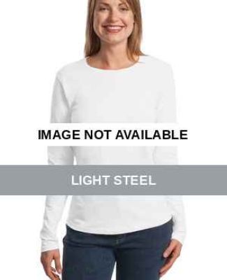 Hanes Ladies ComfortSoft Long Sleeve T Shirt 5580 Light Steel