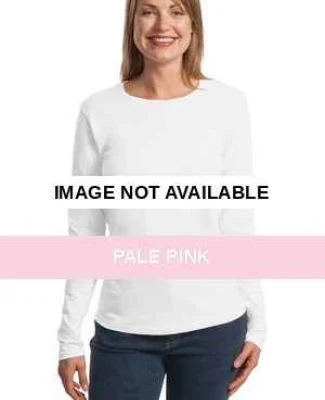 Hanes Ladies ComfortSoft Long Sleeve T Shirt 5580 Pale Pink