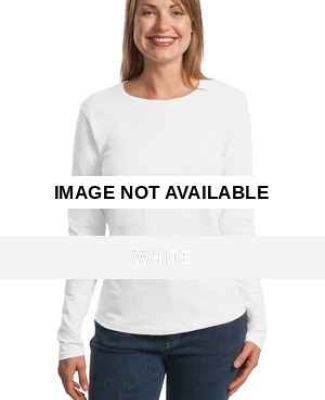 Hanes Ladies ComfortSoft Long Sleeve T Shirt 5580 White