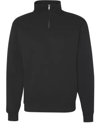 JERZEES 995 Adult New Blend Zip Cadet Collar Sweat Black