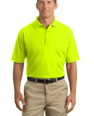 CornerStone Industrial Pocket Pique Polo CS402P Safety Yellow