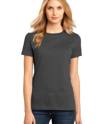 District Made 153 Ladies Perfect Weight Crew Tee D in Charcoal