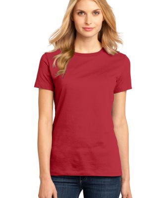 District Made 153 Ladies Perfect Weight Crew Tee D in Classic red