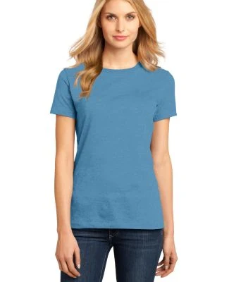 District Made 153 Ladies Perfect Weight Crew Tee D in Clean denim