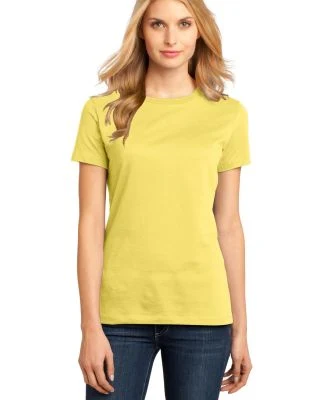 District Made 153 Ladies Perfect Weight Crew Tee D in Yellow