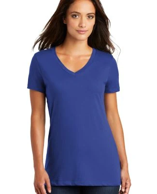 District Made DM1170L Ladies Perfect Weight V Neck in Deep royal