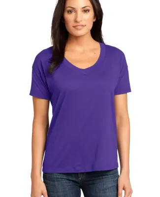 District Made 153 Ladies Modal Blend Relaxed V Nec Purple