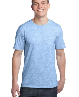 District Young Mens Extreme Heather Crew Tee DT100 Blue