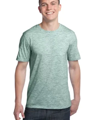 District Young Mens Extreme Heather Crew Tee DT100 Green