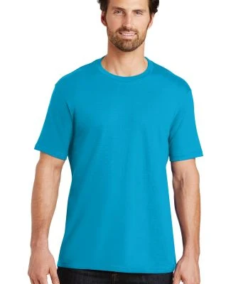 District Made Mens Perfect Weight Crew Tee DT104 in Brt turquoise
