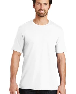 District Made Mens Perfect Weight Crew Tee DT104 in Bright white