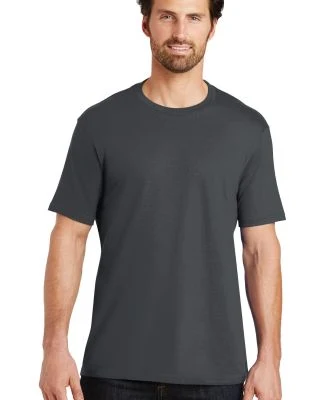 District Made Mens Perfect Weight Crew Tee DT104 in Charcoal