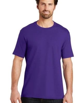 District Made Mens Perfect Weight Crew Tee DT104 in Purple