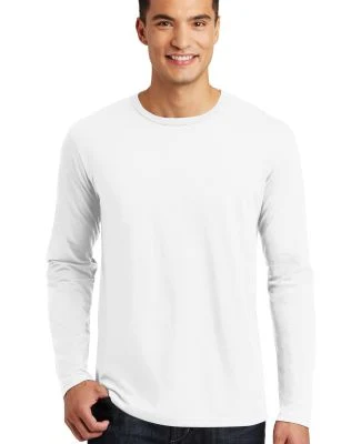 District Made 153 Mens Perfect Weight Long Sleeve  in Bright white