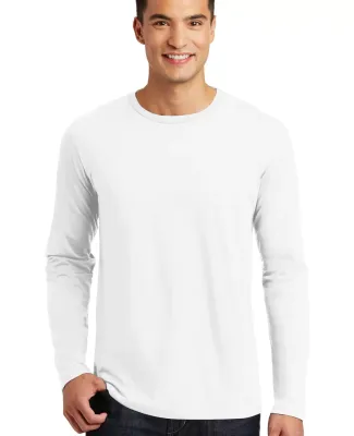District Made 153 Mens Perfect Weight Long Sleeve  Bright White