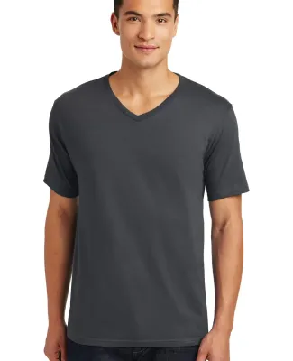 District Made 153 Mens Perfect Weight V Neck Tee D Charcoal